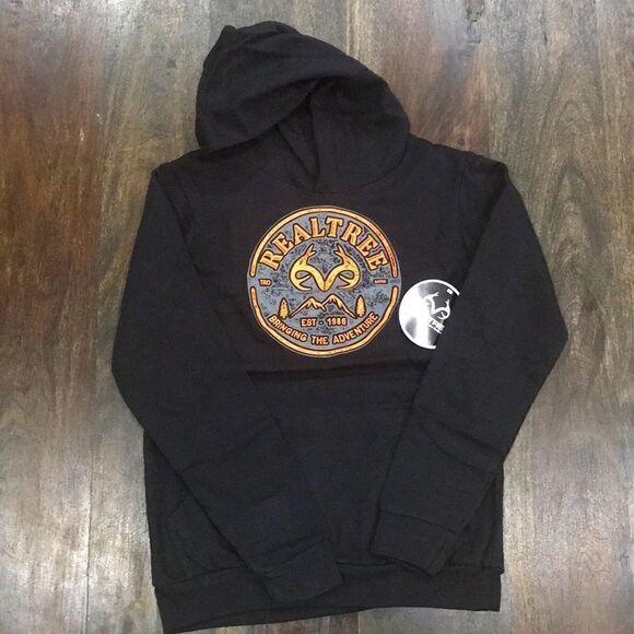 NWT Realtree Youth Hoodie, Large 14/16, Black - Picture 1 of 7